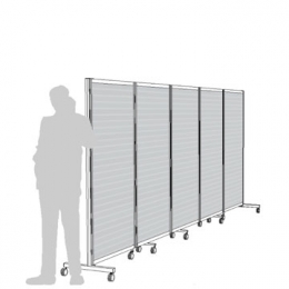 Separè autostabile ALA ROLLER "alveolare" - cm 516x190h (5 elementi)