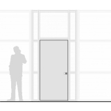 Porta in multistrato bilaminato inserita nel pannello - cm 90x210h - Porta in multistrato bilaminato inserita nel pannello - cm 90x210h