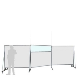 AQ60.20IP richiedi preventivo - Separè autostabile ALA QUINTA Separè autostabile ALA QUINTA "finestrato" - cm 600x200h (3 elementi) - Separè autostabile ALA QUINTA