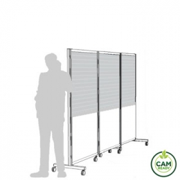 Separè autostabile ALA ROLLER "alveolare-nobilitato" - dimensione cm 316x190h (3 elementi)