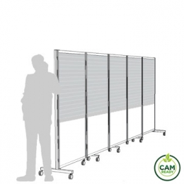 Separè autostabile ALA ROLLER "alveolare-nobilitato" - dimensione cm 516x190h (5 elementi)