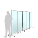 Separè autostabile ALA ROLLER "vetroplastico" - cm 516x190h (5 elementi) - Separè autostabile ALA ROLLER 