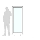 A06.18A richiedi preventivo - Pannello divisorio ALA Pannello divisorio ALA "vetroplastico" - cm 65x180h - Pannello divisorio ALA