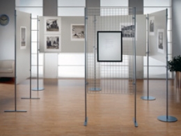 Pannello espositivo EXPO'  "griglia" con basi dritte - cm 110x200h