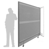 Schermo fonoassorbente e fonoimpedente di prosecuzione JUMBO - cm 250x227h con 2 piedi su ruote frenate - Schermo fonoassorbente e fonoimpedente di prosecuzione JUMBO - cm 250x227h con 2 piedi su ruote frenate