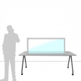 SFO14.06B richiedi preventivo - Schermo parafiato MACRO FRONT OFFICE - cm 140x60h con lastra sollevata cm 4 Schermo parafiato MACRO FRONT OFFICE - cm 140x60h con lastra sollevata cm 4 - Schermo parafiato MACRO FRONT OFFICE - cm 140x60h con lastra sollevata cm 4