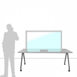 SFO14.08A richiedi preventivo - Schermo parafiato MACRO FRONT OFFICE - cm 140x80h con fessura passacarte cm 30x8h Schermo parafiato MACRO FRONT OFFICE - cm 140x80h con fessura passacarte cm 30x8h - Schermo parafiato MACRO FRONT OFFICE - cm 140x80h con fessura passacarte cm 30x8h