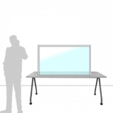 SFO14.08B richiedi preventivo - Schermo parafiato MACRO FRONT OFFICE - cm 140x80h con lastra sollevata cm 4 Schermo parafiato MACRO FRONT OFFICE - cm 140x80h con lastra sollevata cm 4 - Schermo parafiato MACRO FRONT OFFICE - cm 140x80h con lastra sollevata cm 4