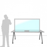 SFO16.08A richiedi preventivo - Schermo parafiato MACRO FRONT OFFICE - cm 160x80h con fessura passacarte Schermo parafiato MACRO FRONT OFFICE - cm 160x80h con fessura passacarte - Schermo parafiato MACRO FRONT OFFICE - cm 160x80h con fessura passacarte