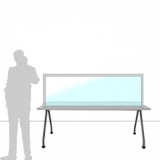 SFO18.06B richiedi preventivo - Schermo parafiato MACRO FRONT OFFICE - cm 180x60h con lastra sollevata cm 4 Schermo parafiato MACRO FRONT OFFICE - cm 180x60h con lastra sollevata cm 4 - Schermo parafiato MACRO FRONT OFFICE - cm 180x60h con lastra sollevata cm 4