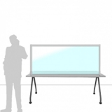 SFO18.08B richiedi preventivo - Schermo parafiato MACRO FRONT OFFICE - cm 180x80h con lastra sollevata cm 4 Schermo parafiato MACRO FRONT OFFICE - cm 180x80h con lastra sollevata cm 4 - Schermo parafiato MACRO FRONT OFFICE - cm 180x80h con lastra sollevata cm 4