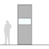 Pannello divisorio MACRO "finestrato feltro" - cm 100x300h 