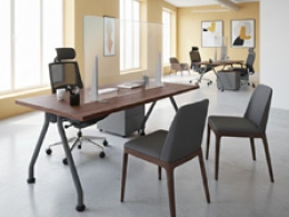 Schermo parafiato ONDESK FRONT OFFICE per front office - cm 125x75h con passacarte cm 30x10