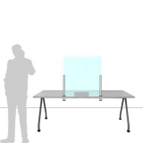 Schermo parafiato ONDESK FRONT OFFICE per front office - cm 75x75h  con morsetti tipo B - Schermo parafiato ONDESK FRONT OFFICE per front office - cm 75x75h  con morsetti tipo B