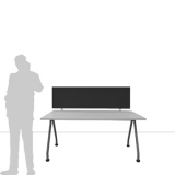 Schermo divisorio fonoassorbente TXT "desk" - con 2 morsetti tipo A - cm 160x40h - Schermo divisorio fonoassorbente TXT 