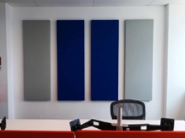 Schermo fonoassorbente a parete TXT "grip" - cm 120x50