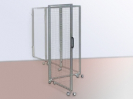 Separè a parete su ruote MACRO R. L. GRIGLIA - cm 219x212h (2 elementi)