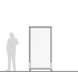 M10.20P-P4R richiedi preventivo - Pannello divisorio su ruote MACRO Pannello divisorio su ruote MACRO "alveolare" - cm 100x200h - Pannello divisorio su ruote MACRO