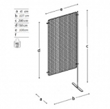 Pannello espositivo EXPO'  "griglia aggiuntiva" con base diritta.MD-EXG10D1 - Pannello espositivo EXPO'  