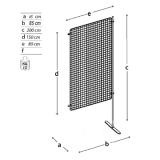 MD-EXGD1 scheda prodotto - Pannello espositivo EXPO' Pannello espositivo EXPO' "griglia aggiuntiva" con base diritta.MD-EXGD1 - Pannello espositivo EXPO'