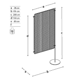 MD-EXGT1 scheda prodotto - Pannello espositivo EXPO' Pannello espositivo EXPO' "griglia aggiuntiva" con base tonda MD-EXGT1 - Pannello espositivo EXPO'
