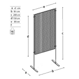MD-EXGD2 scheda prodotto - Pannello espositivo EXPO' Pannello espositivo EXPO' "griglia metallica" con basi diritte.MD-EXGD2 - Pannello espositivo EXPO'