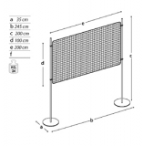 MD-EXG20T2 scheda prodotto - Pannello espositivo EXPO' Pannello espositivo EXPO' "griglia metallica con basi tonde.MD-EXG20T2 - Pannello espositivo EXPO'